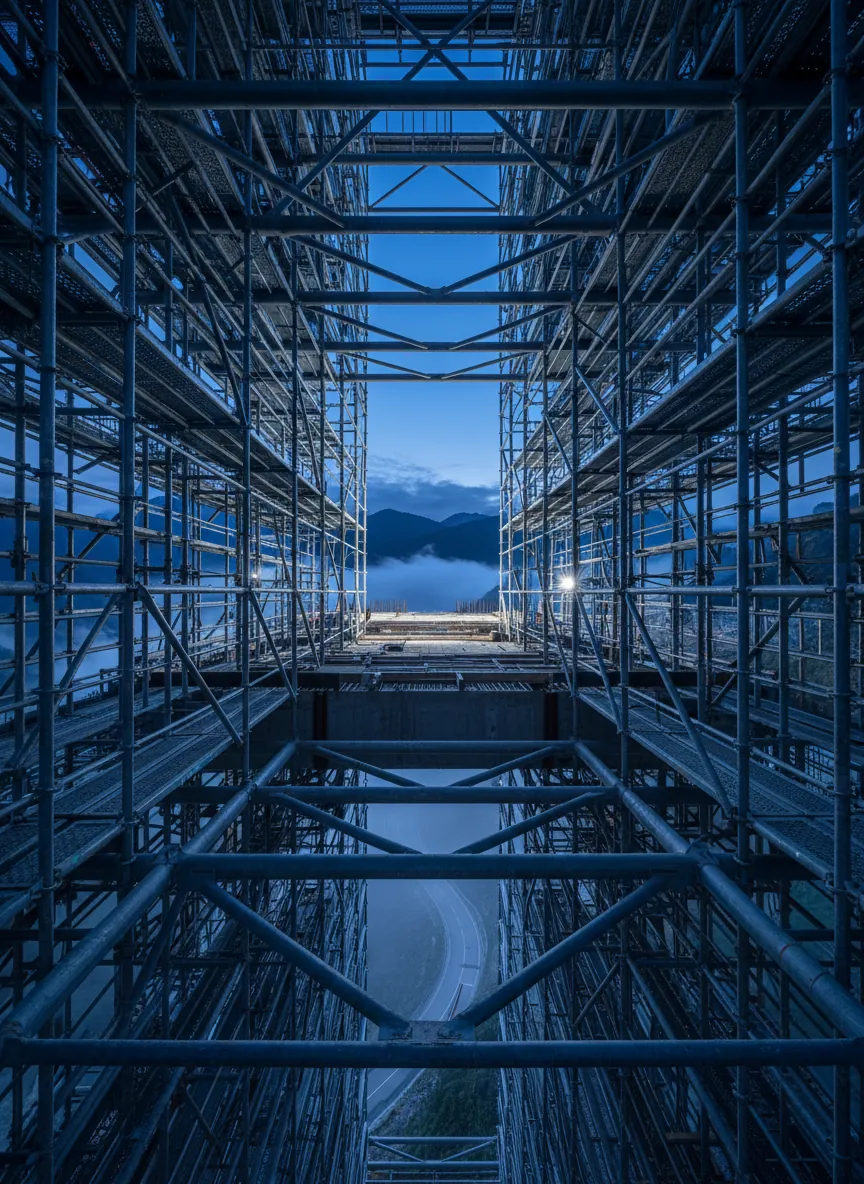 Engineered suspended scaffold access